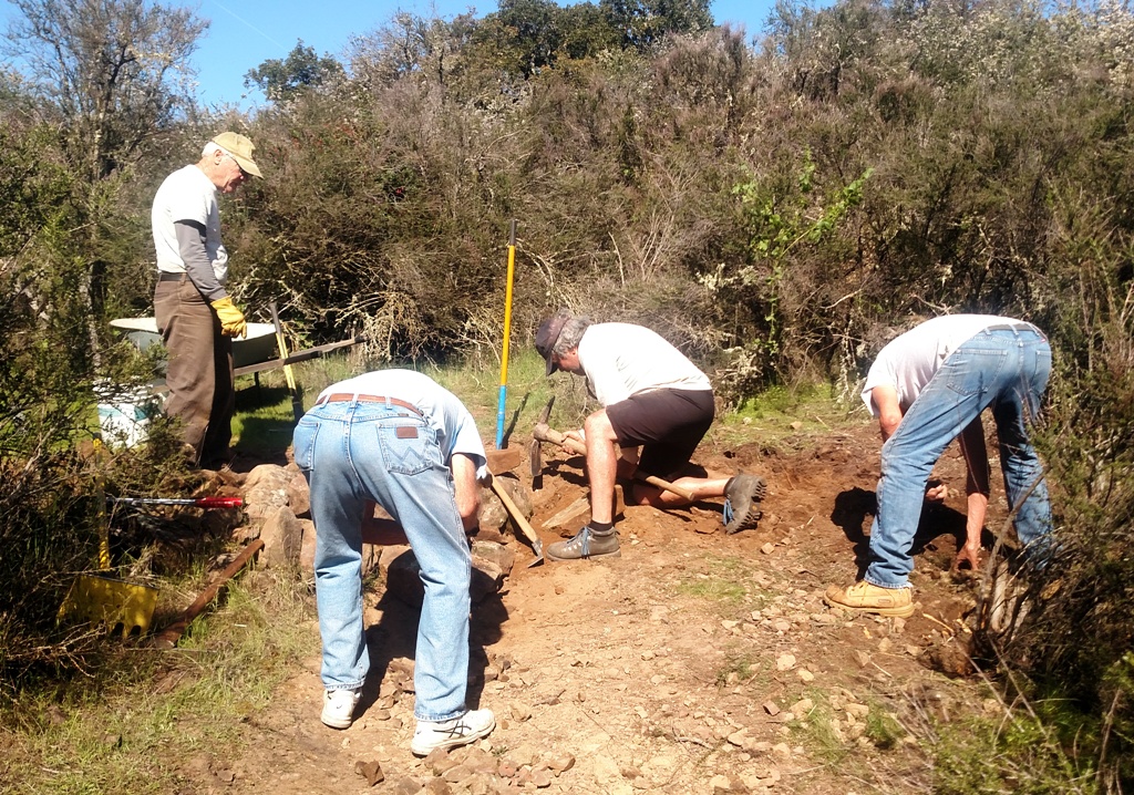 Trail Crew reshaping the 2nd Switchback turn on the Lookout Trial